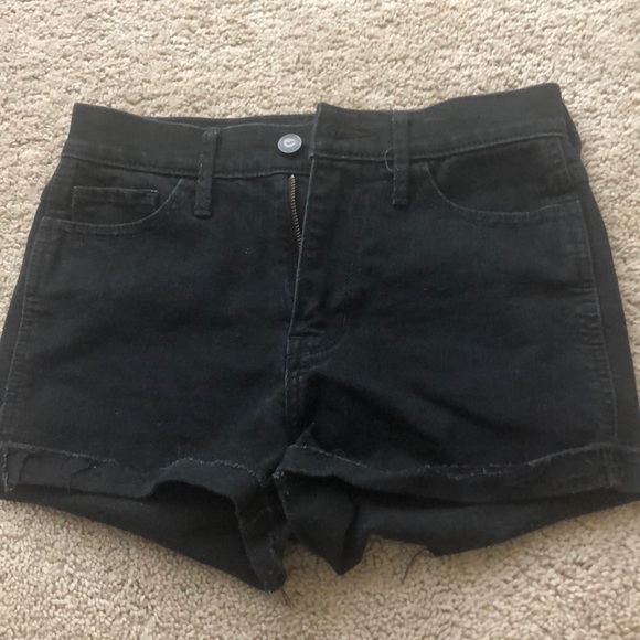 Black Hollister size 1 jean shorts - Picture 1 of 2